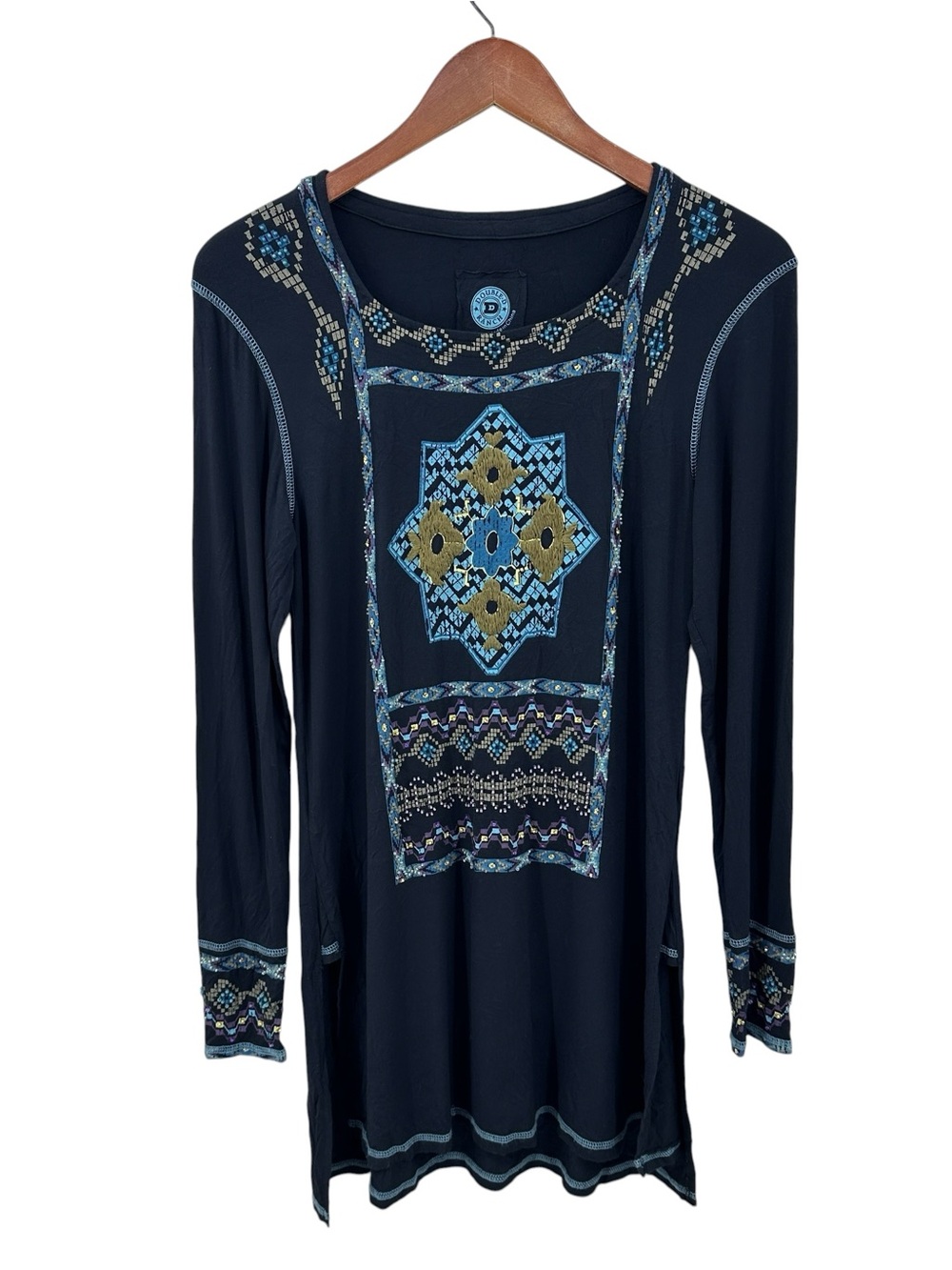 DOUBLE D RANCH Embroidered Top Long Sleeve Beaded